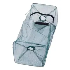 GENERICO - Malla Red Jaula Trampa Para Pesca Plegable De 2 Orificios