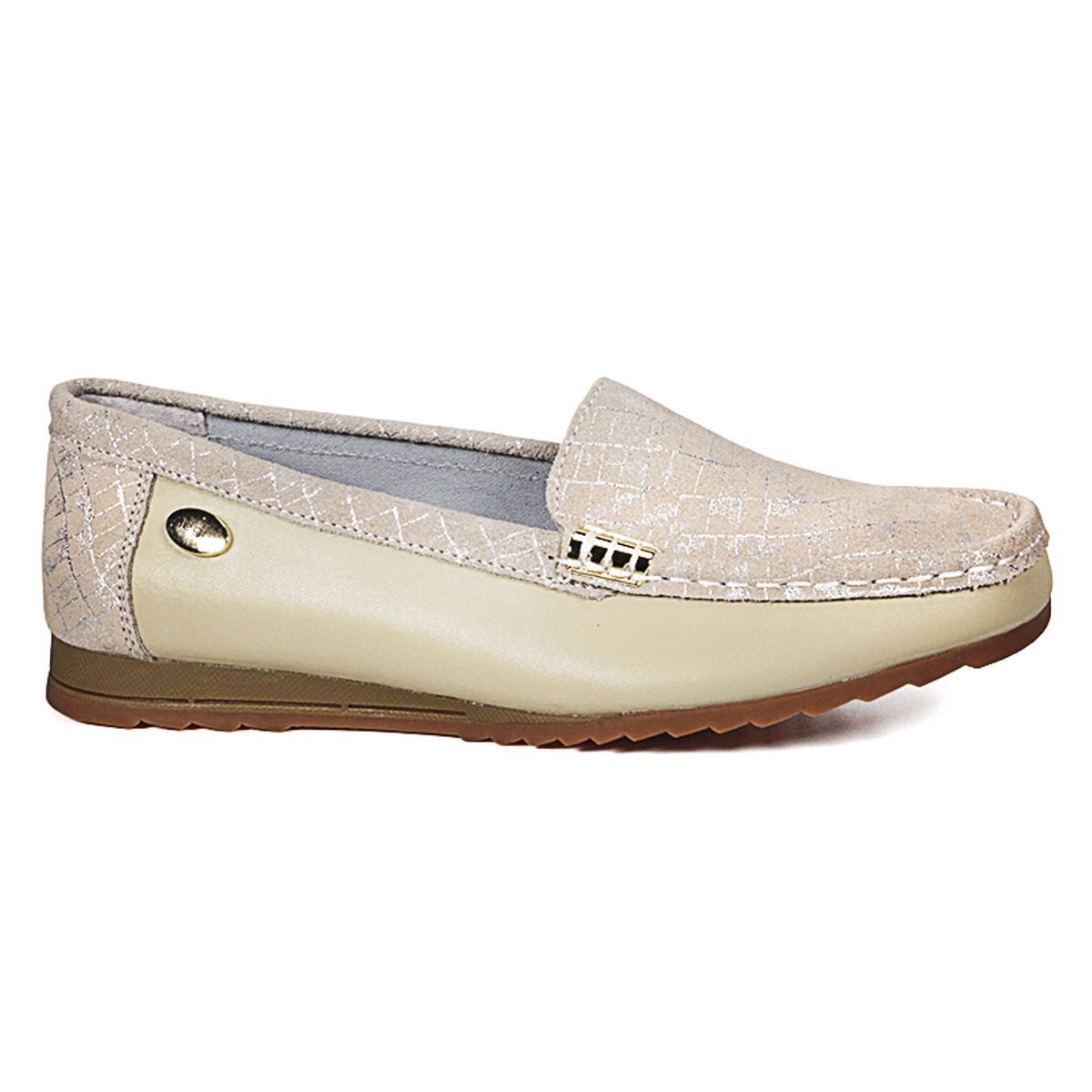 DEGAS - Mocasín Cuero Ethel Beige Snake DEGAS