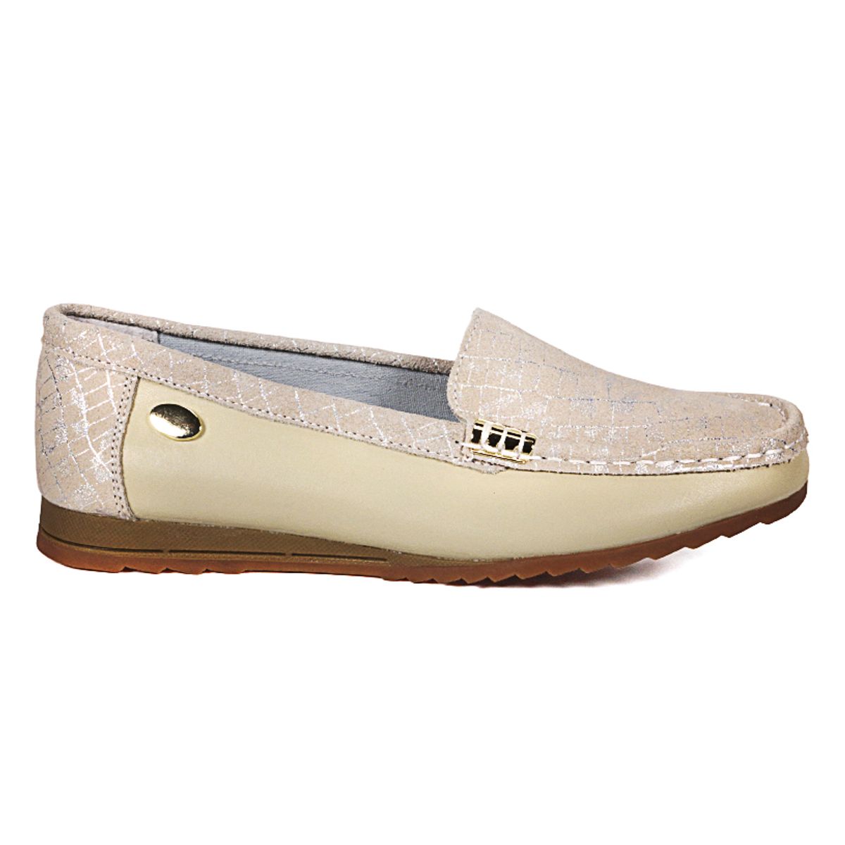 DEGAS - Mocasín Cuero Ethel Beige Snake DEGAS