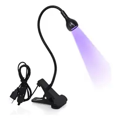 GENERICO - Lámpara De Uñas Uv led Para Tips Soft Gel 3w Clip Mesa Negro