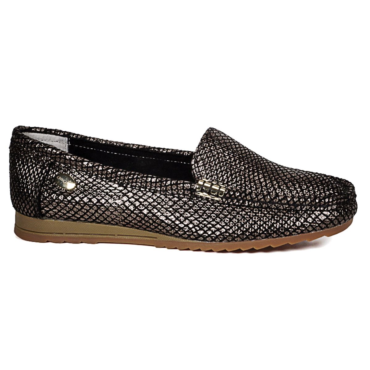 DEGAS - Mocasín Cuero Ethel Negro Snake DEGAS