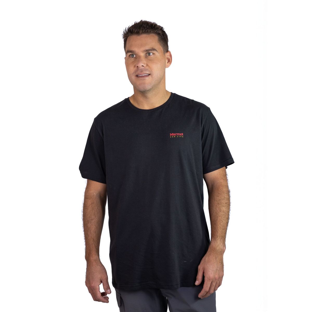 MARMOT - Polera Hombre For Life Chest Logo Tee Negro Marmot