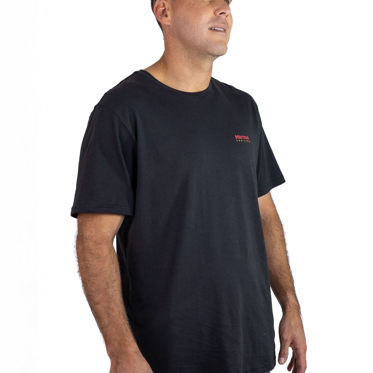 MARMOT - Polera Hombre For Life Chest Logo Tee Negro Marmot