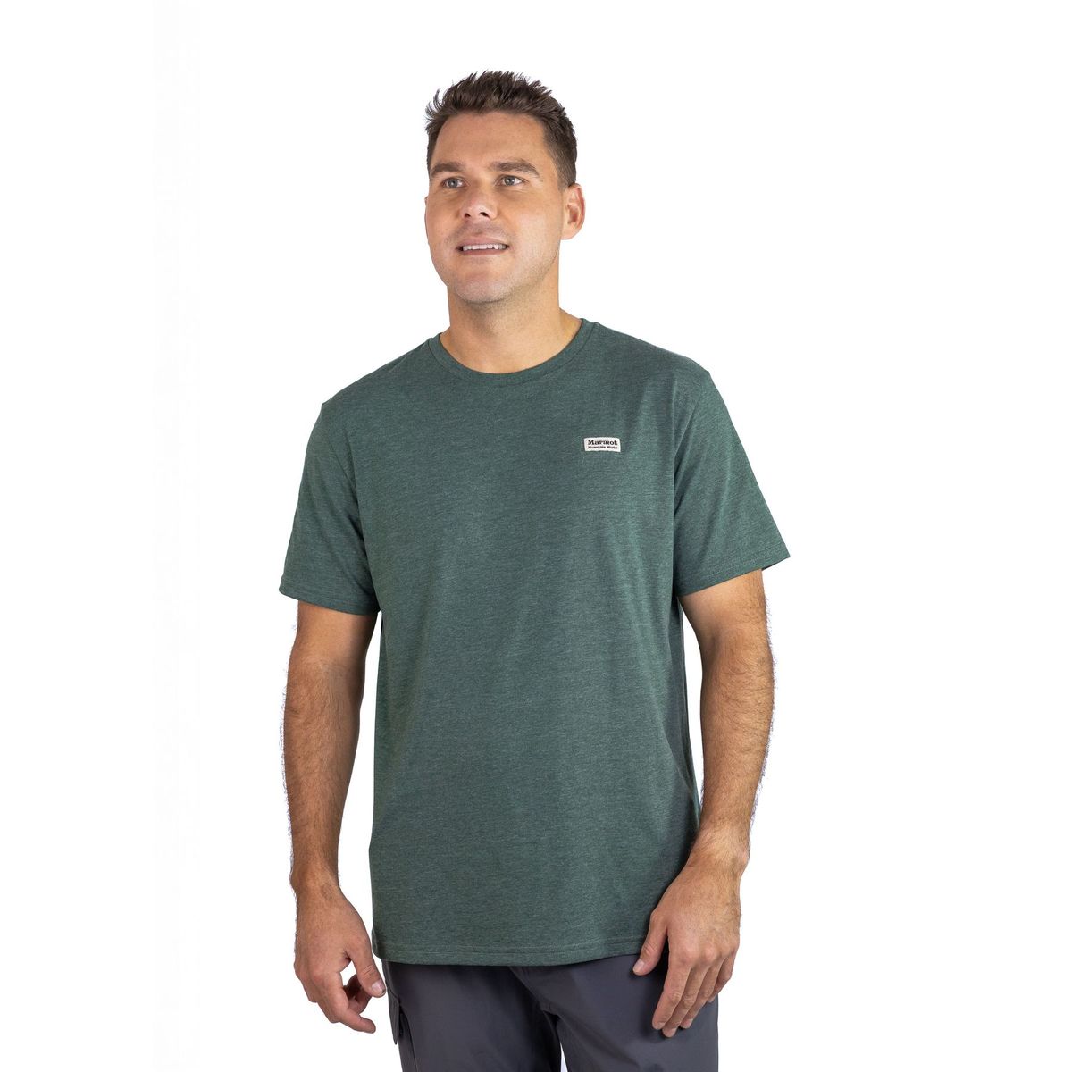 MARMOT - Polera Hombre Chest Vintage Label Tee Verde Marmot