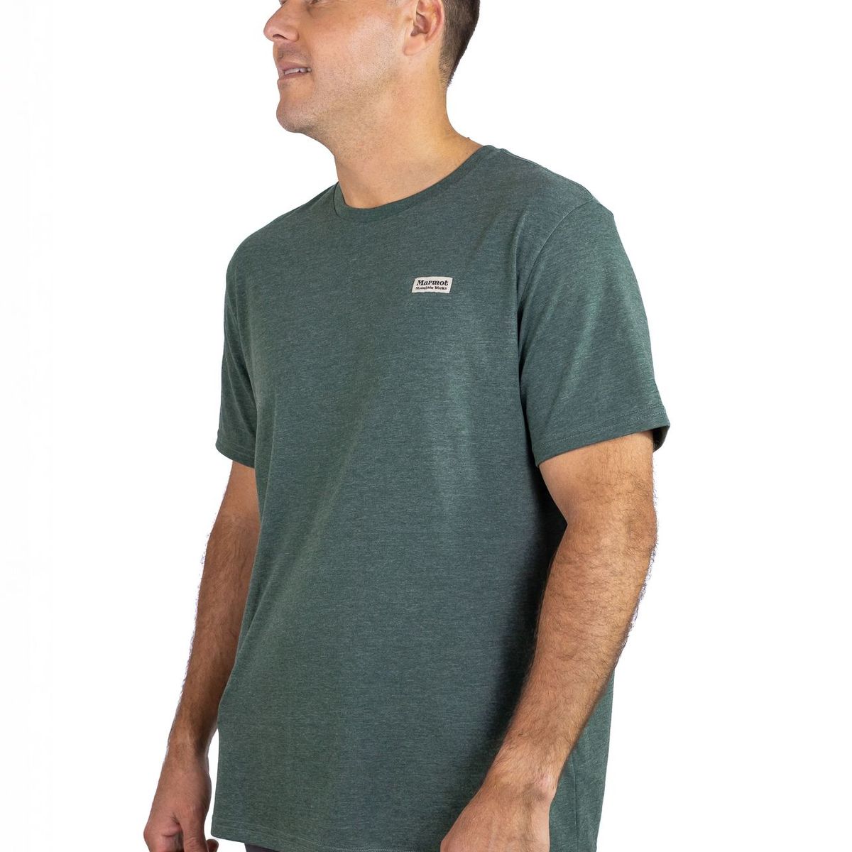 MARMOT - Polera Hombre Chest Vintage Label Tee Verde Marmot