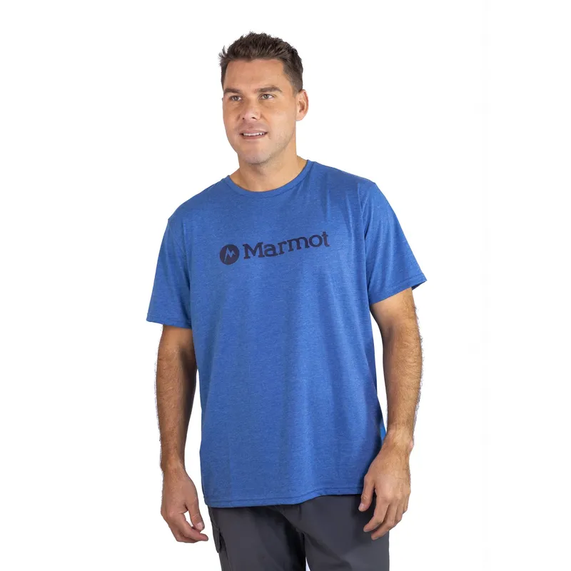 MARMOT - Polera Hombre Logo Tee Azul Marmot