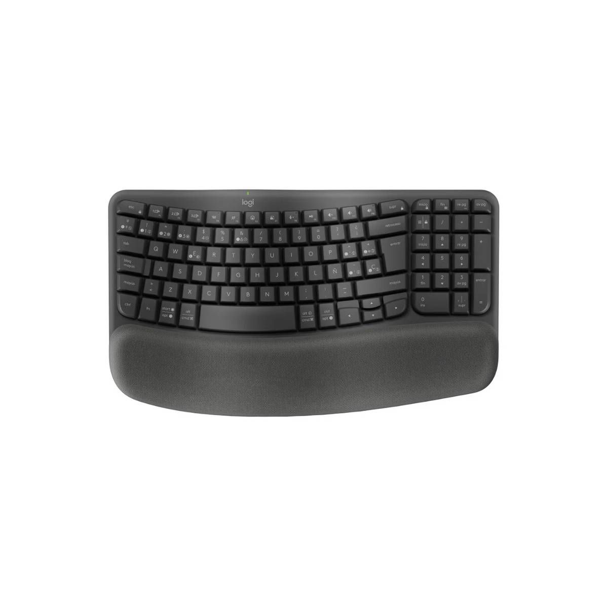 LOGITECH - Teclado Ergonomico Inalambrico Wave Keys Business Grafito