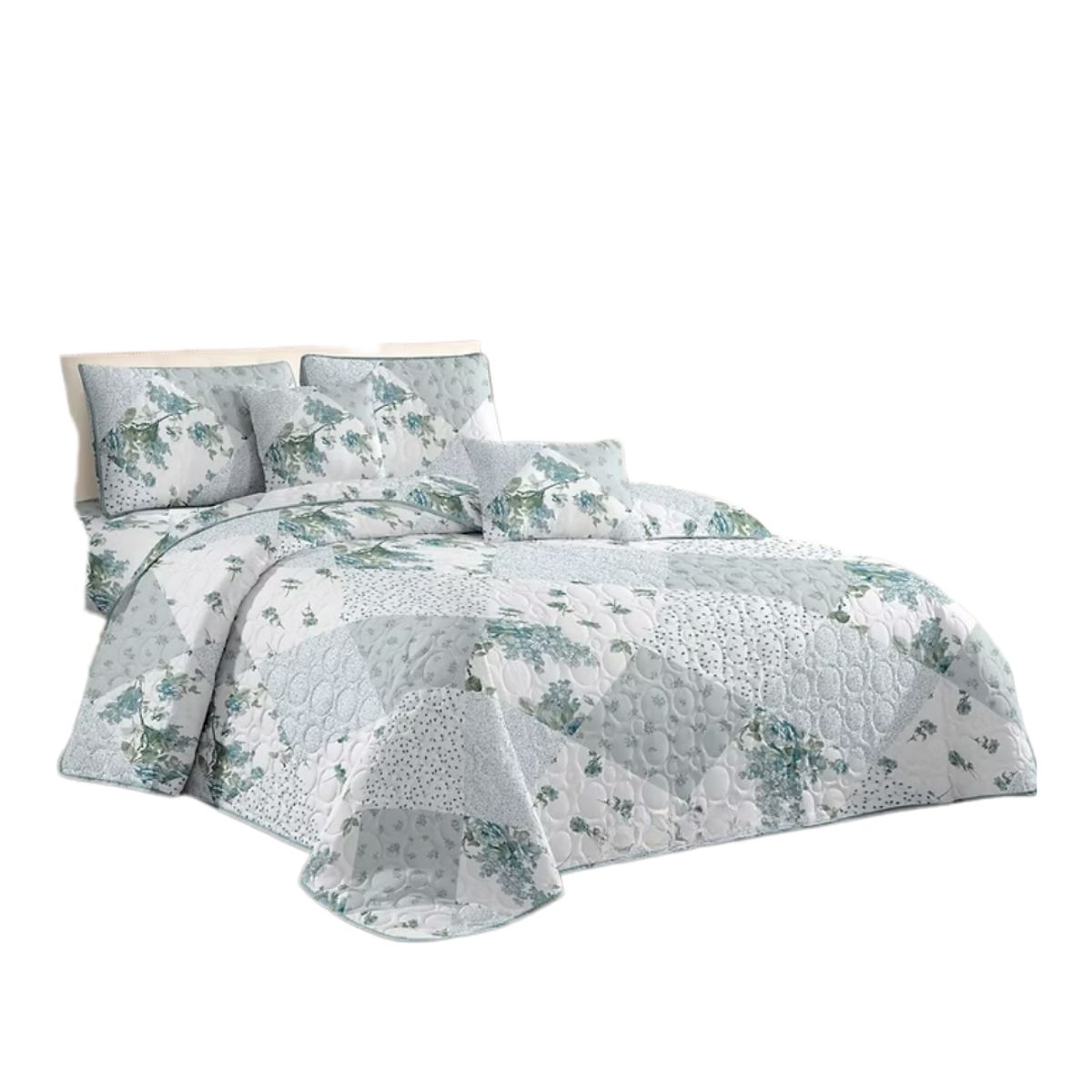 GENERICO - Cubrecama Verano Estampados Quilt Plaza y Media 230x180cm