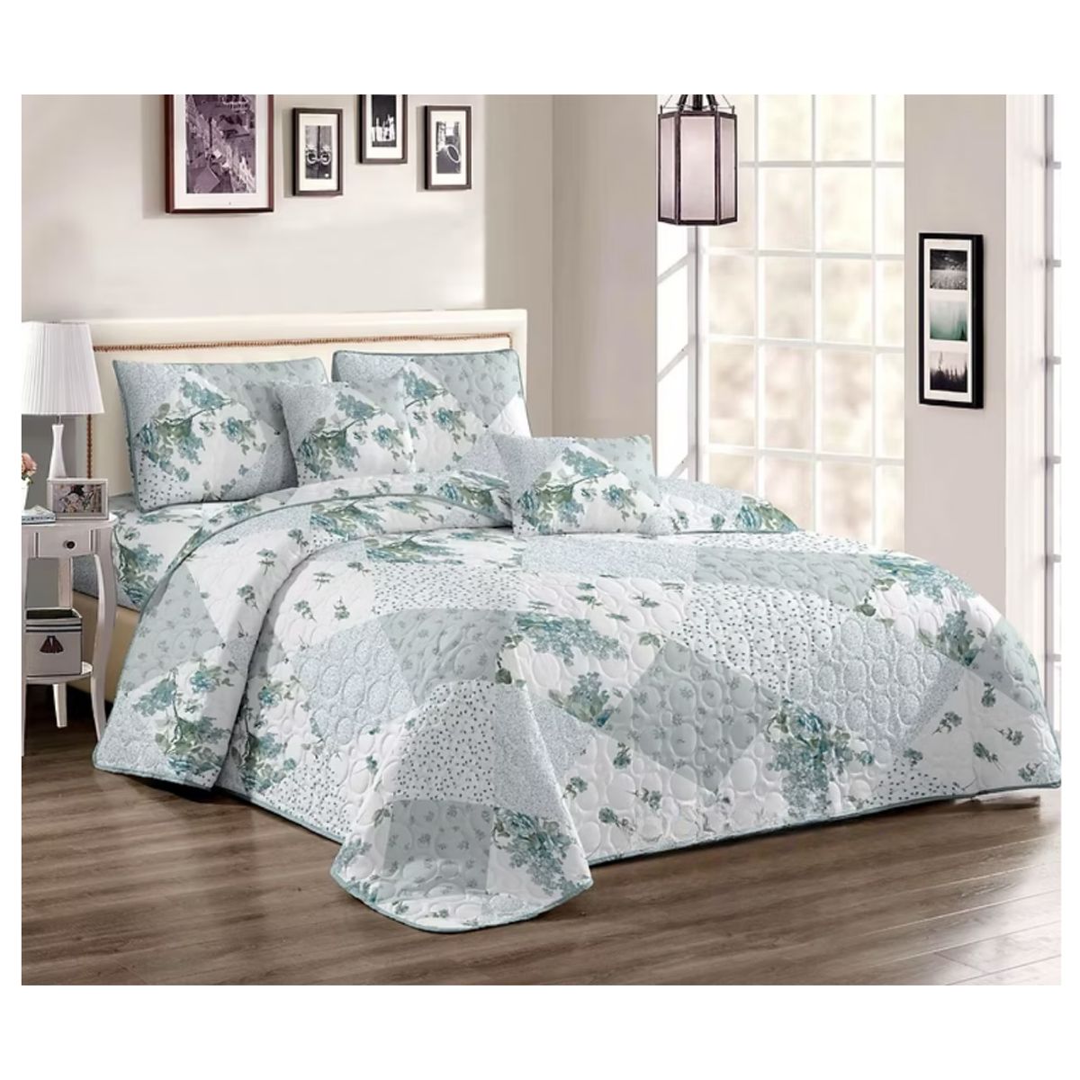 GENERICO - Cubrecama Verano Estampados Quilt Plaza y Media 230x180cm