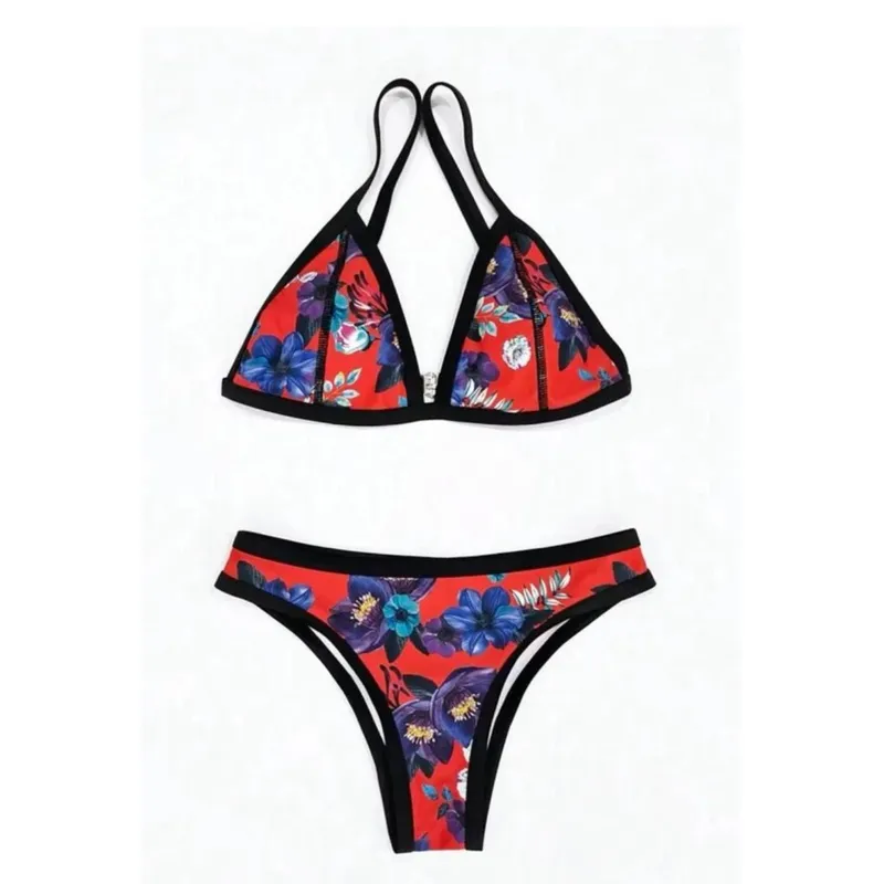 SOL AMADO - Traje de Baño Mujer Bikini Triangulo Halter
