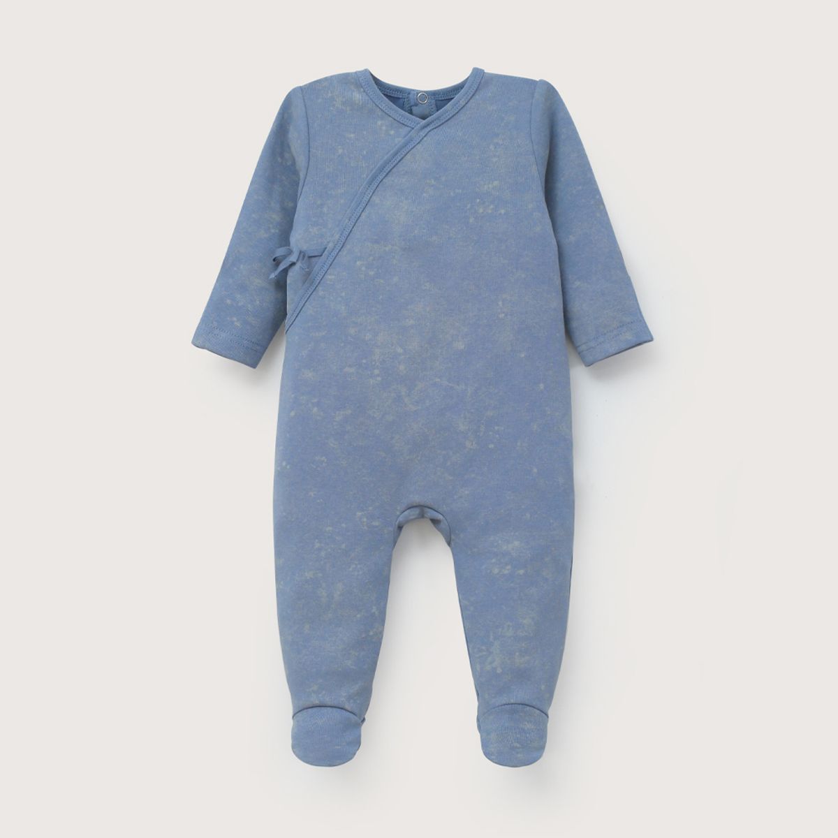 OPALINE - Osito azul con apertura en la espalda de bebé niño