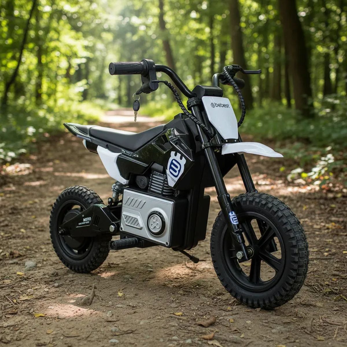 BEBESIT - Moto Eléctrica Minicross 24V Niños y Niñas Infantil Negro