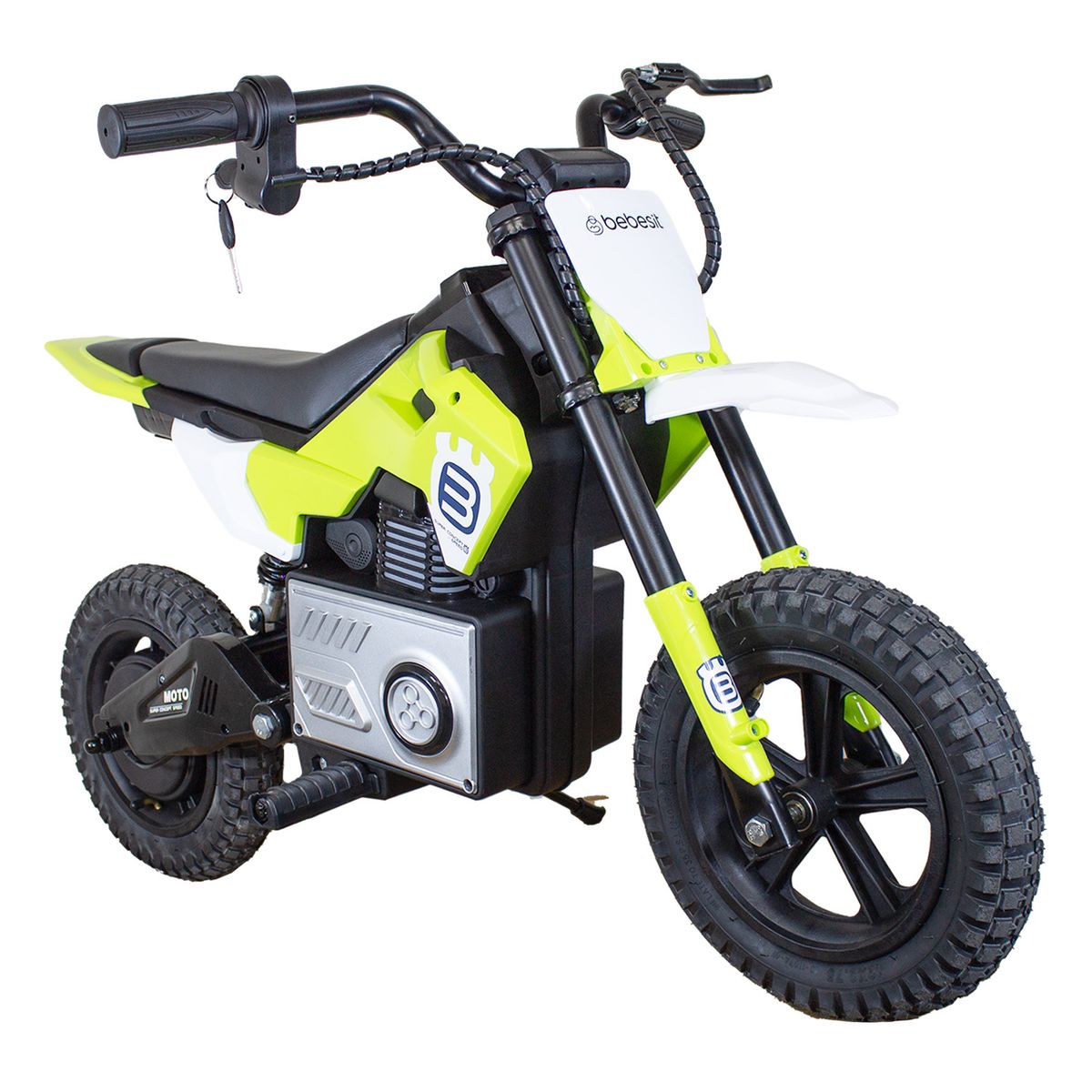 BEBESIT - Moto Eléctrica Minicross 24V Niños y Niñas Infantil Verde