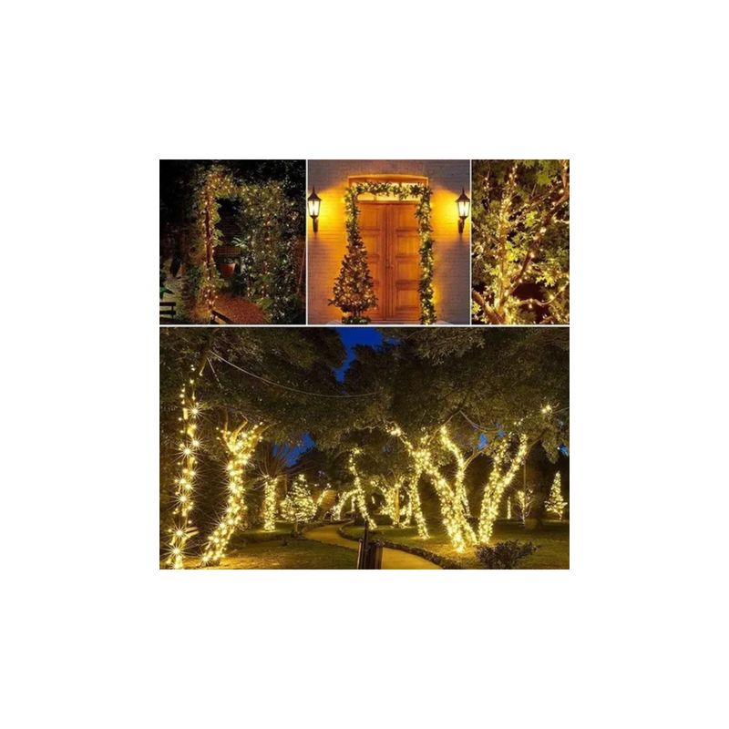 GENERICO - Luces Guirnalda Navideñas Solar 300 Led 32m Decoracion luzcalido