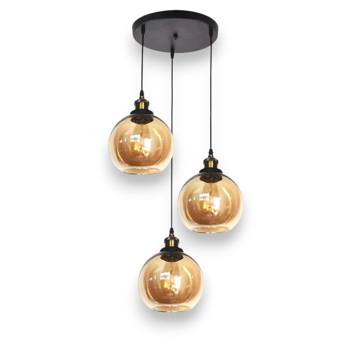 OEM - Lampara Colgante Triple Modelo VENUS Vidrio