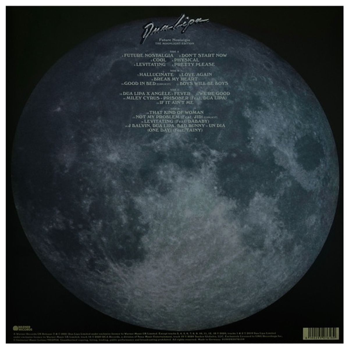 GENERICO - DUA LIPA - FUTURE NOSTALGIA (MOONLIGHT EDITION) (2LP) / VINILO 