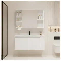 HOMER DESIGN - Vanitorio De Panal Aluminio + Botiquín De Espejo 90cm