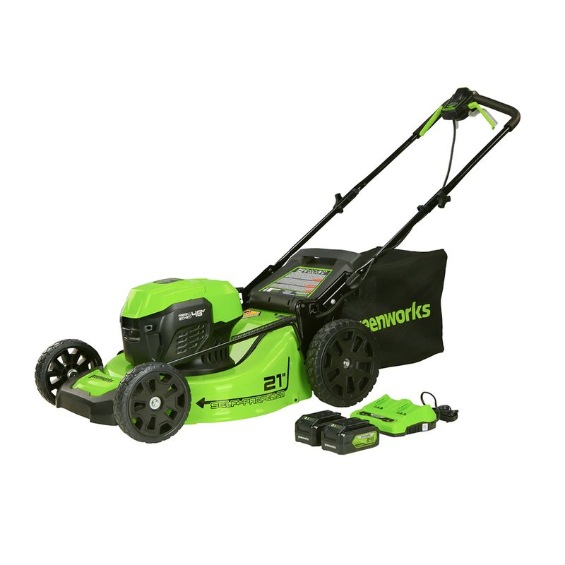 GREENWORKS - Cortacésped Greenworks 21 Autopropulsada Gw 48V Bl Sp 2x5ah Usb - 2532502