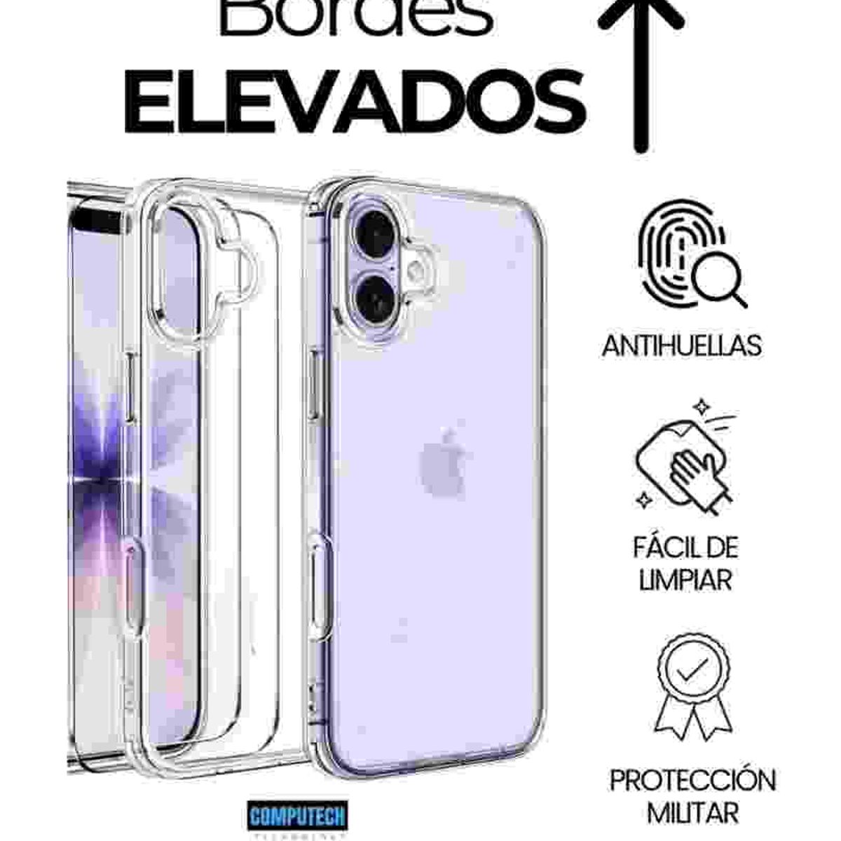 COMPUTECH - Funda / Carcasa Premium Marca Computech Para iPhone 17 + Vidrio 21D