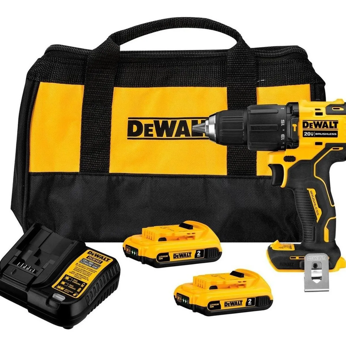DEWALT - Taladro Percutor Atomic 12 20v + 2 Bat Dewalt Dcd709d2-b2