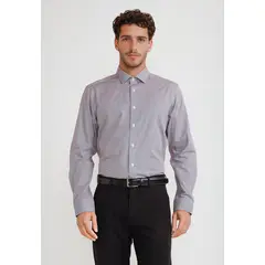PERRY ELLIS - Camisa Hombre Formal Algodón Burdeo THE DOBBY SHIRT_3 SLIM W25