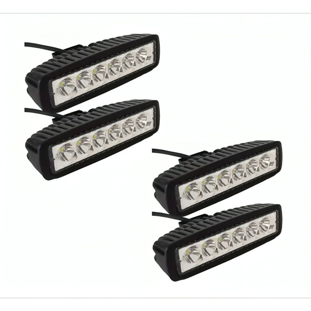 GENERICO - Pack 4 Barra 18w Auto Repuesto