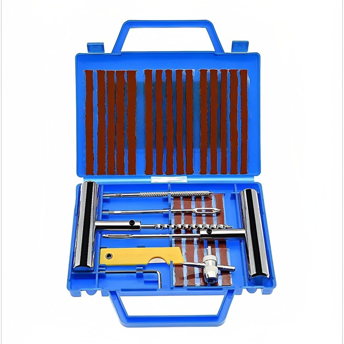 GENERICO - Kit 27 Piezas Reparación Pinchazos Neumático Emergencia Auto