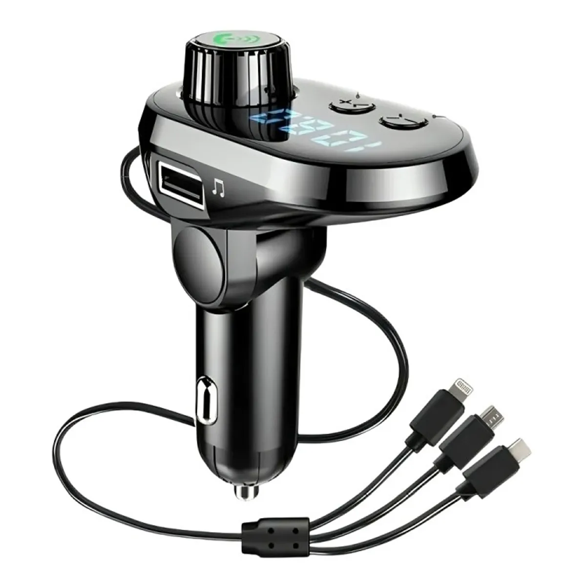 GENERICO - Transmisor 5 En 1 Fm Bluetooth Usb Mp3 Auto