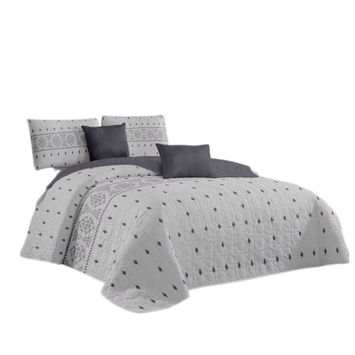 GENERICO - Cubrecama Verano Estampados Quilt Plaza y Media 230x180cm