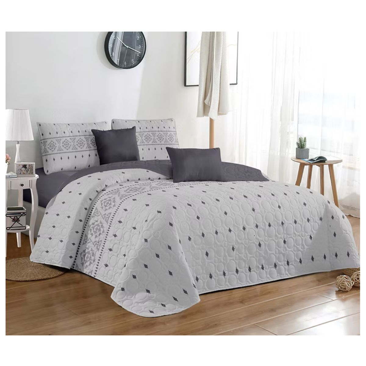 GENERICO - Cubrecama Verano Estampados Quilt Plaza y Media 230x180cm