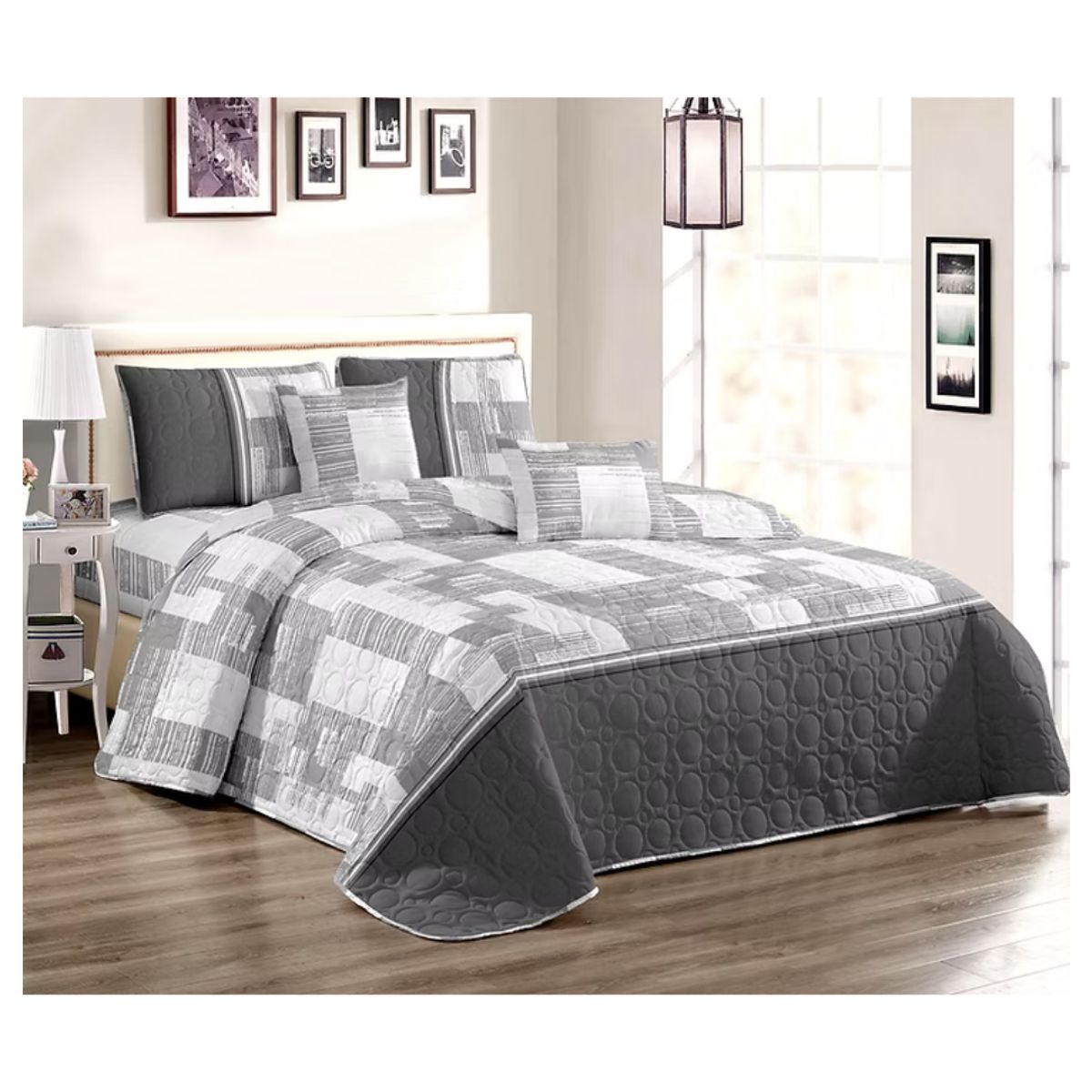 GENERICO - Cubrecama Verano Estampados Quilt Plaza y Media 230x180cm