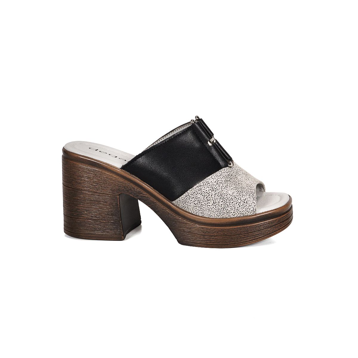 DEGAS - Sandalia Cuero Wilany Negro Print DEGAS