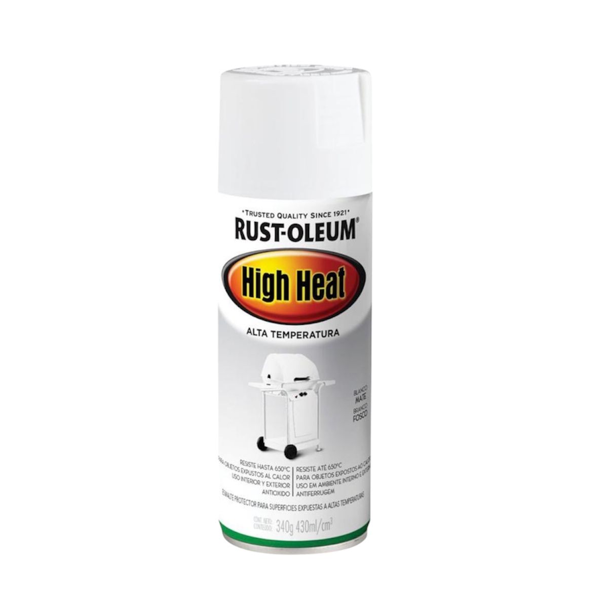 RUST OLEUM - Pintura para Altas Temperaturas Spray Blanco Mate 430ml