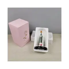 GENERICO - Árbol navideño con Santa Claus en Cúpula de Cristal con Luces LED