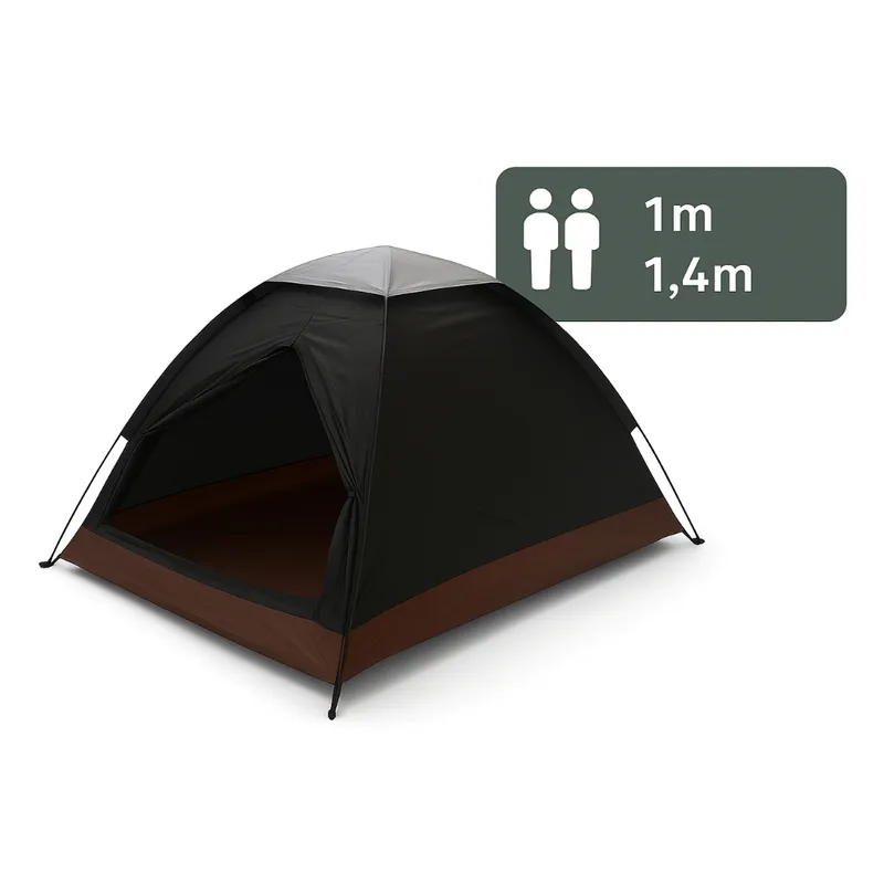 AK SPORT - Carpa Iglú Ak Sport tienda acampada para 2 Personas – Color Gris/Verde
