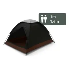 AK SPORT - Carpa Iglú tienda acampada para 2 Personas – Color Gris/Verde