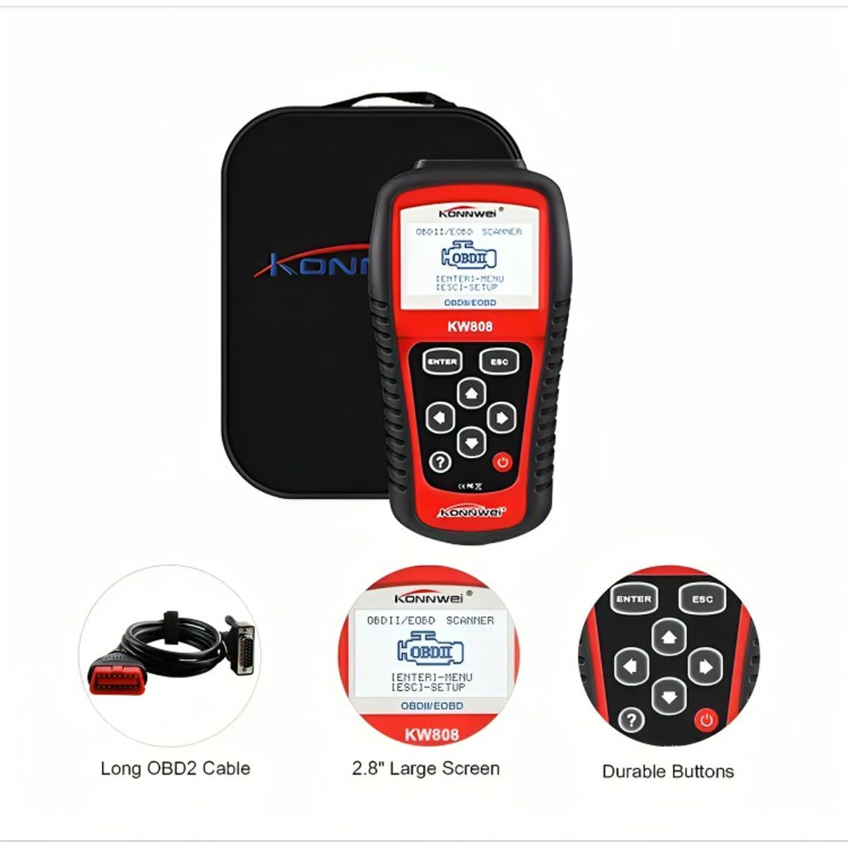 GENERICO - Escáner Automotriz Obd2eobd Lector De Código Srz
