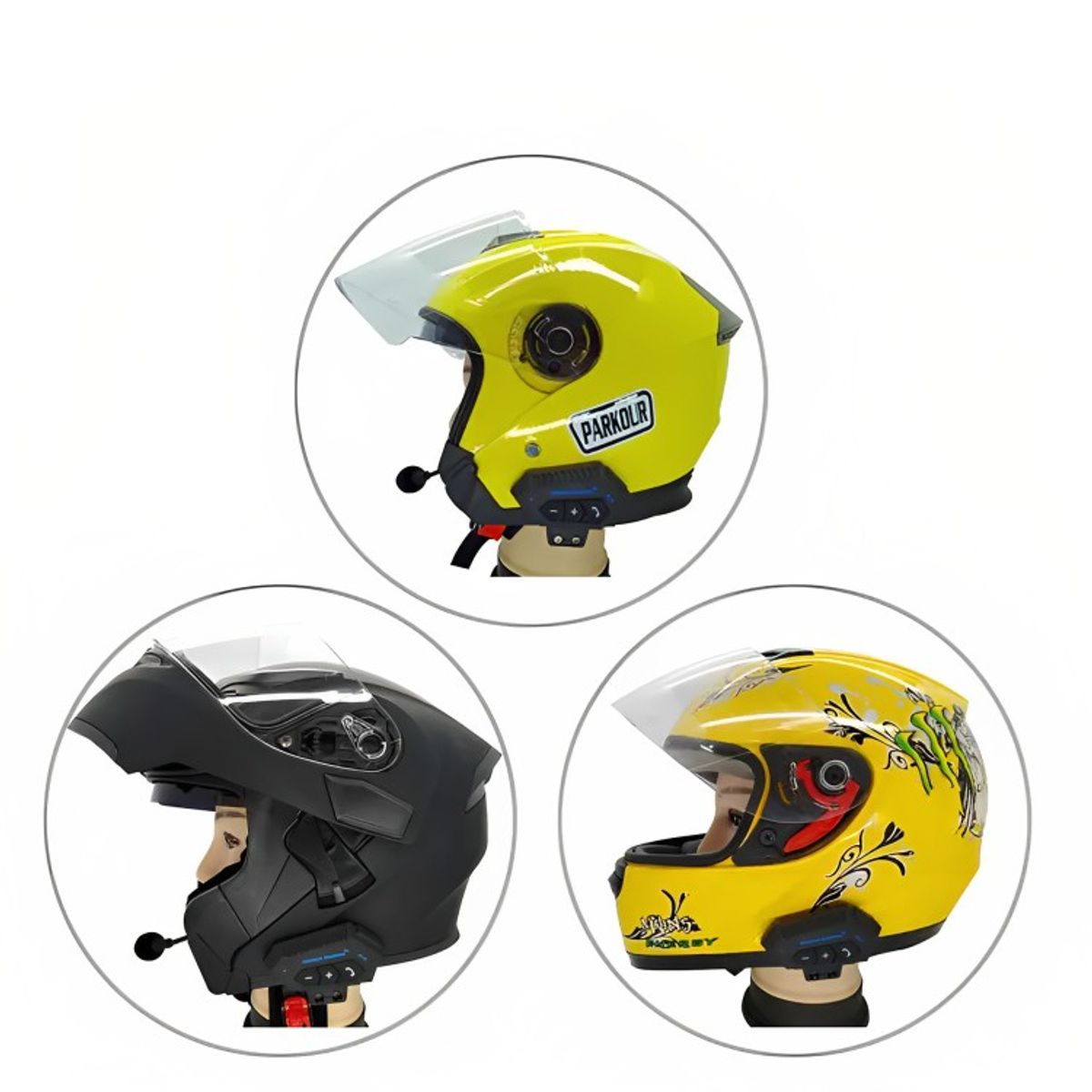 GENERICO - Audifono Casco Moto Auriculares Bluetooth Lllamada Mp3