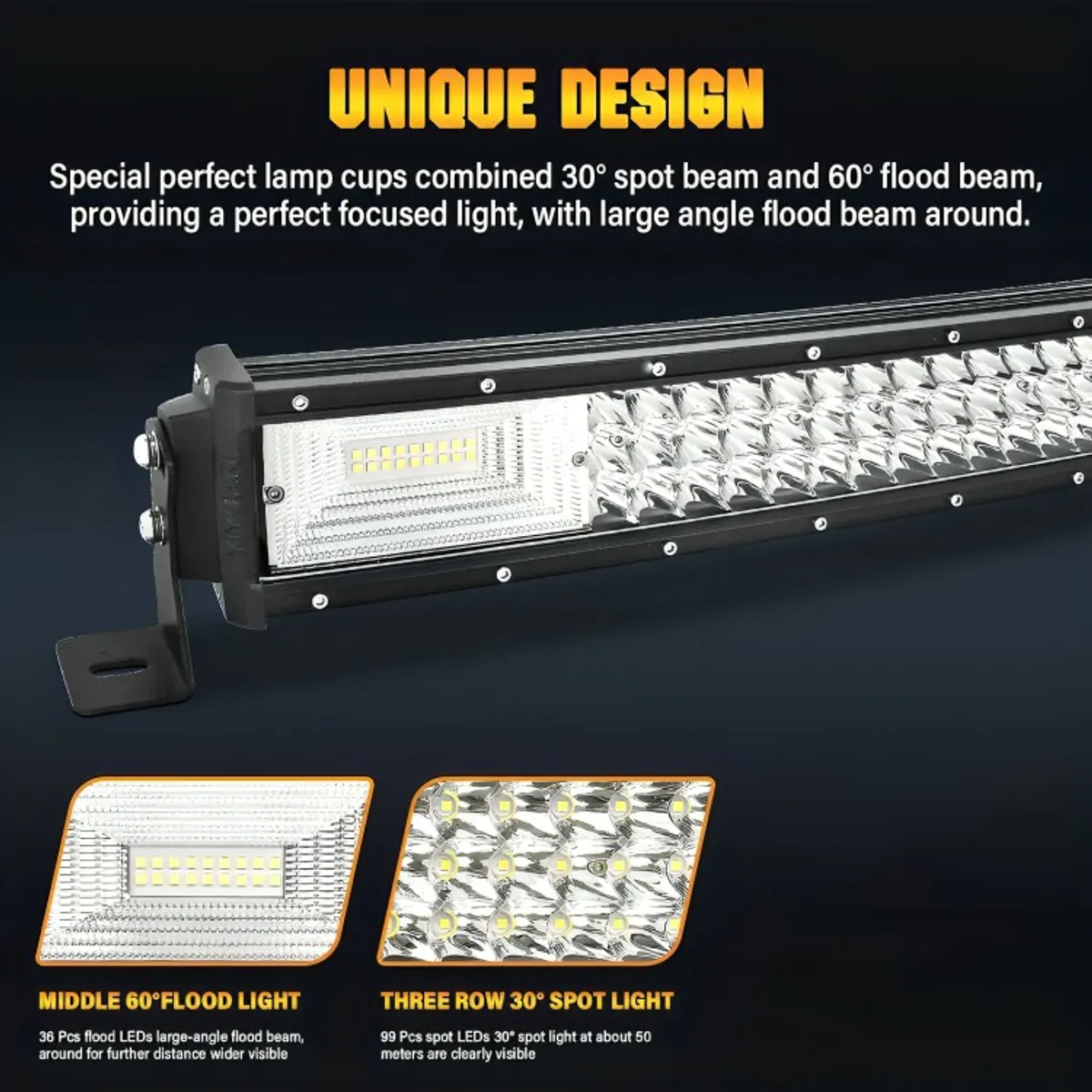 GENERICO - Barra Led 120w Curva Neblinero 4x4 De 55cm