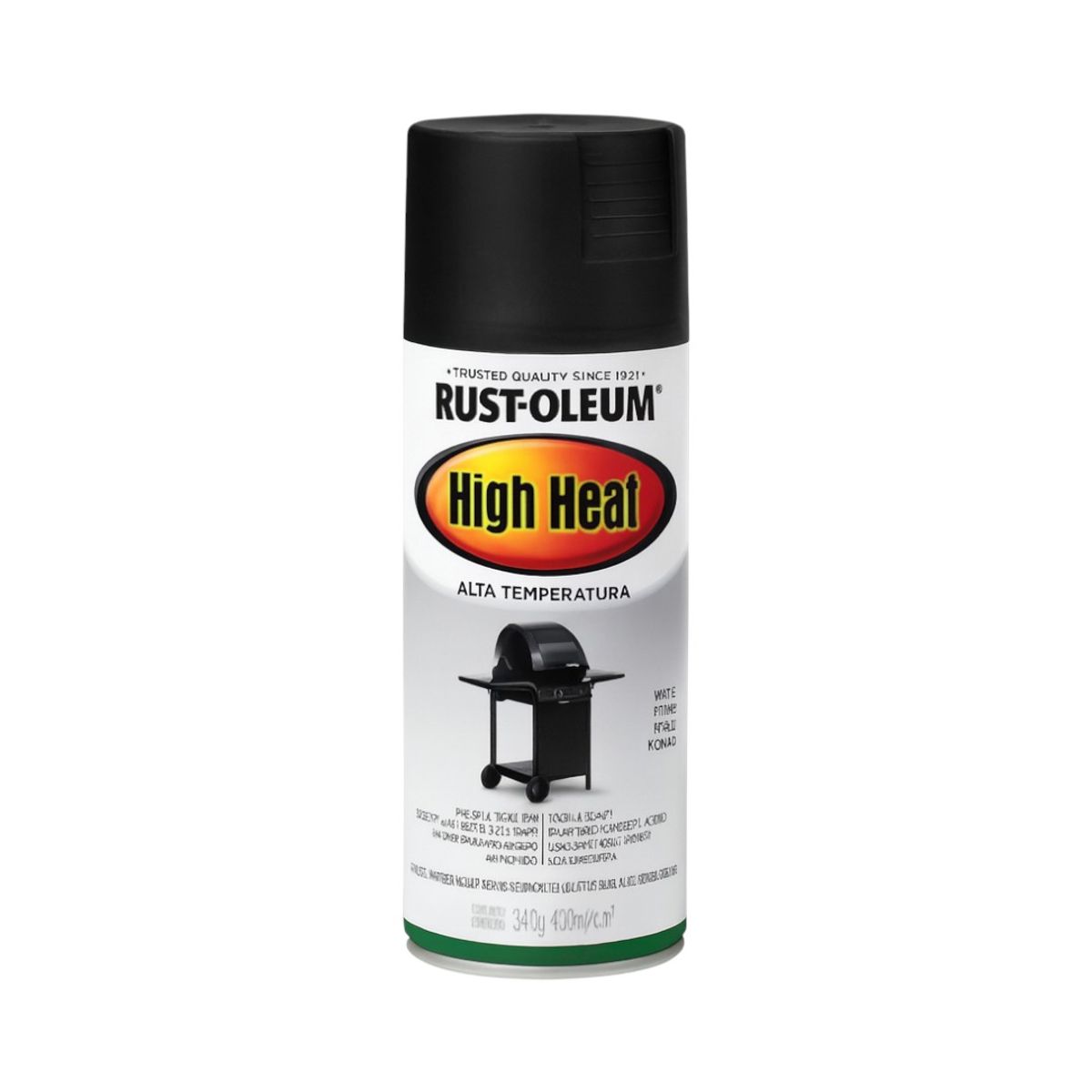 RUST OLEUM - Pintura para Altas Temperaturas Spray Negro Mate 430ml