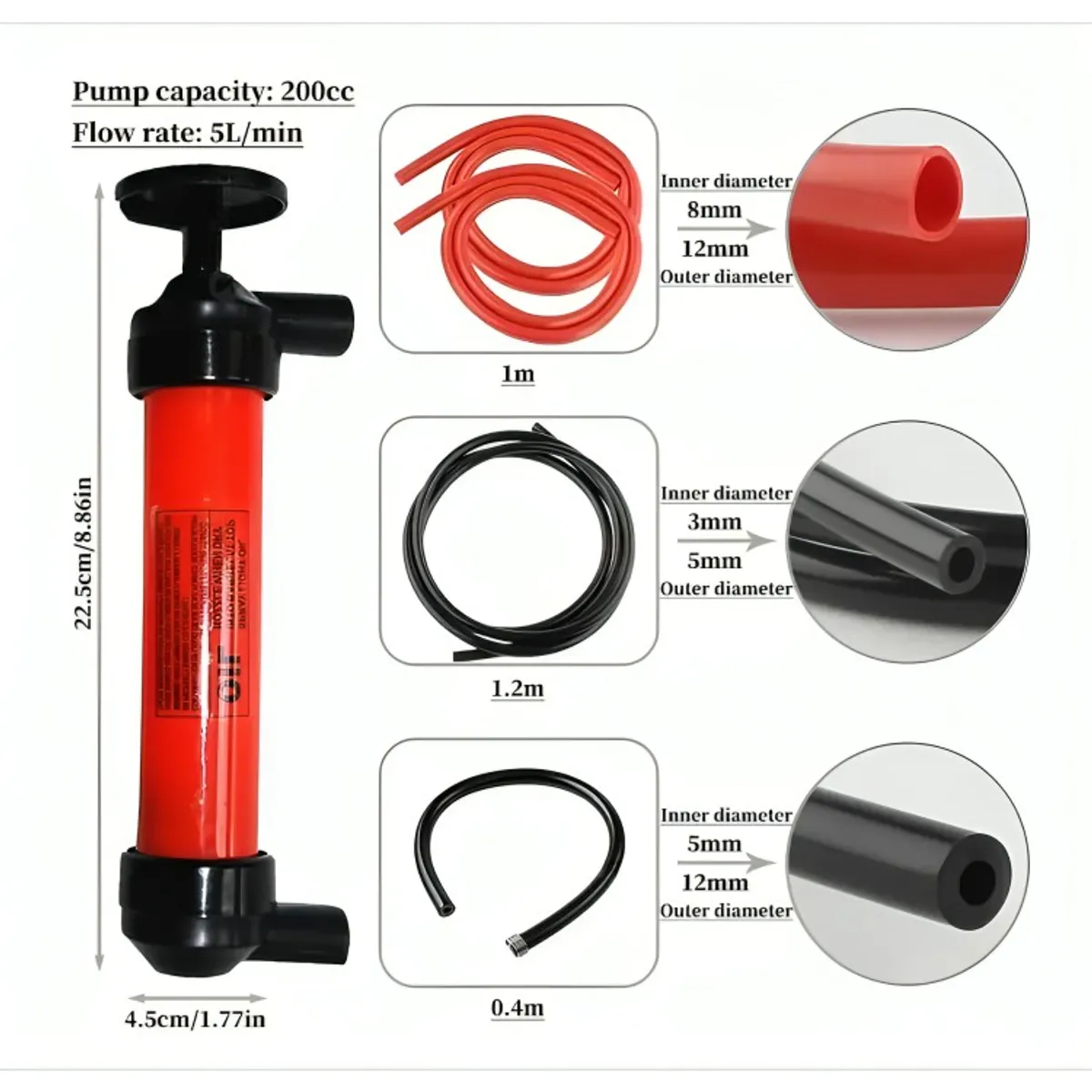GENERICO - Kit Bomba Bencina Trasvasije Extracción Diesel Multifunción
