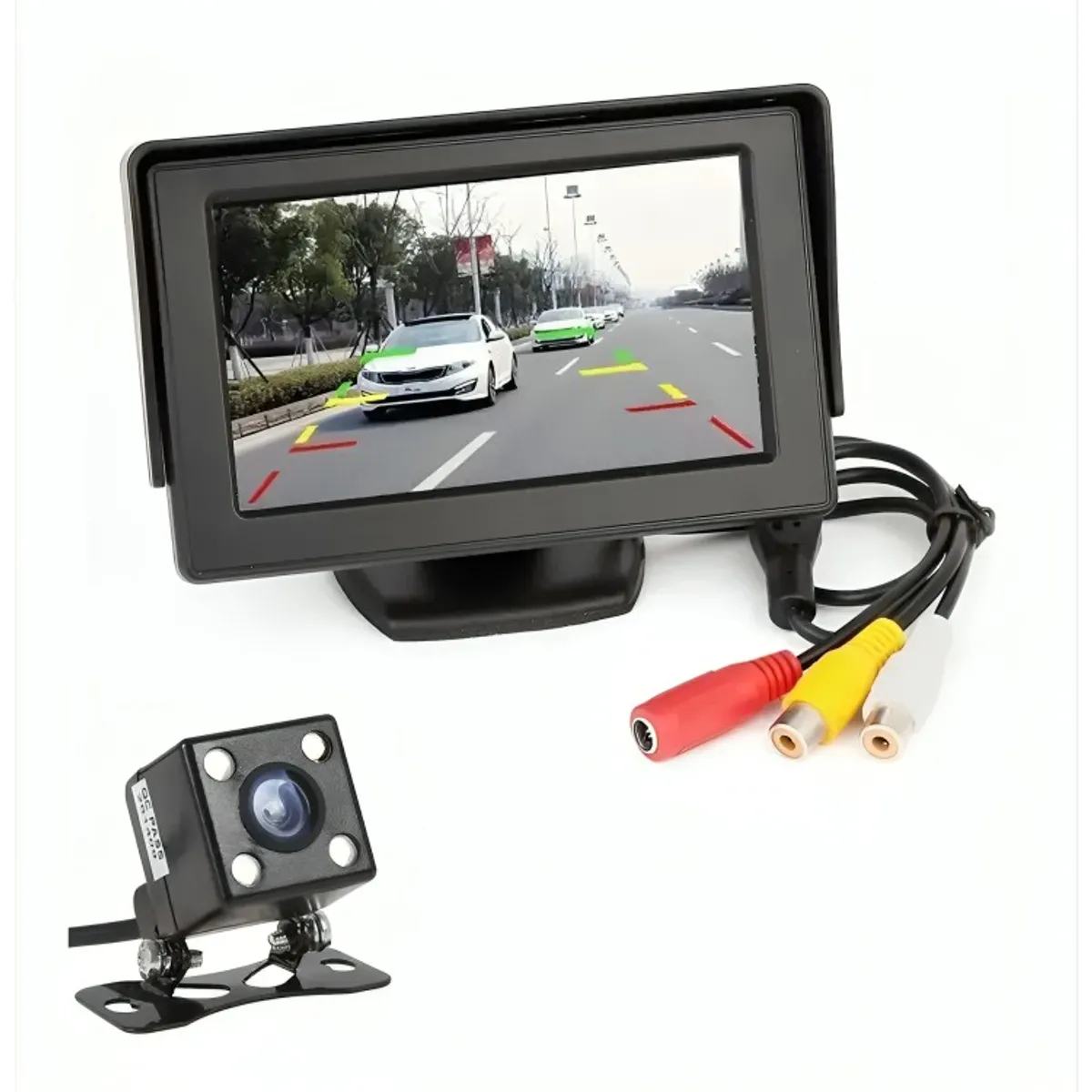 GENERICO - KIT Camara De Auto Retroceso 4 Led Ip68 + Pantalla 43