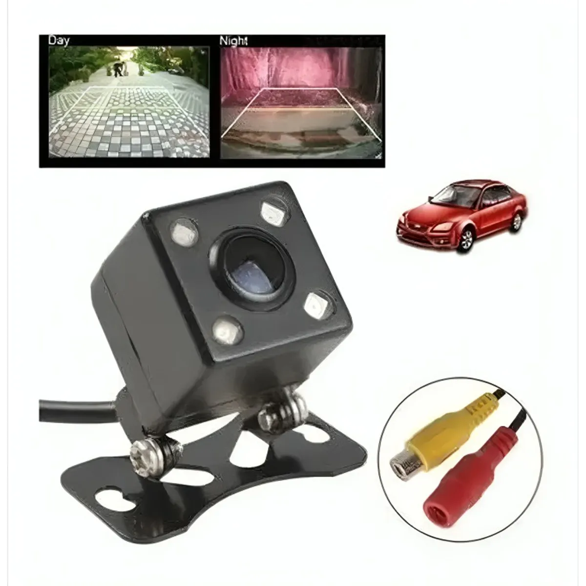 GENERICO - KIT Camara De Auto Retroceso 4 Led Ip68 + Pantalla 43
