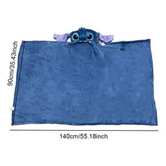 SHOP EHOME BAG - Manta Stitch Extra Gruesa Tipo Sudadera con Capucha y Guantes