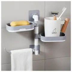 IRM - Organizador De Ducha Jabonera Toallas Giratoria Repisa Baño Flotante