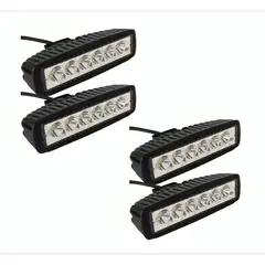 GENERICO - Pack 4 Barra 18w Auto Repuesto