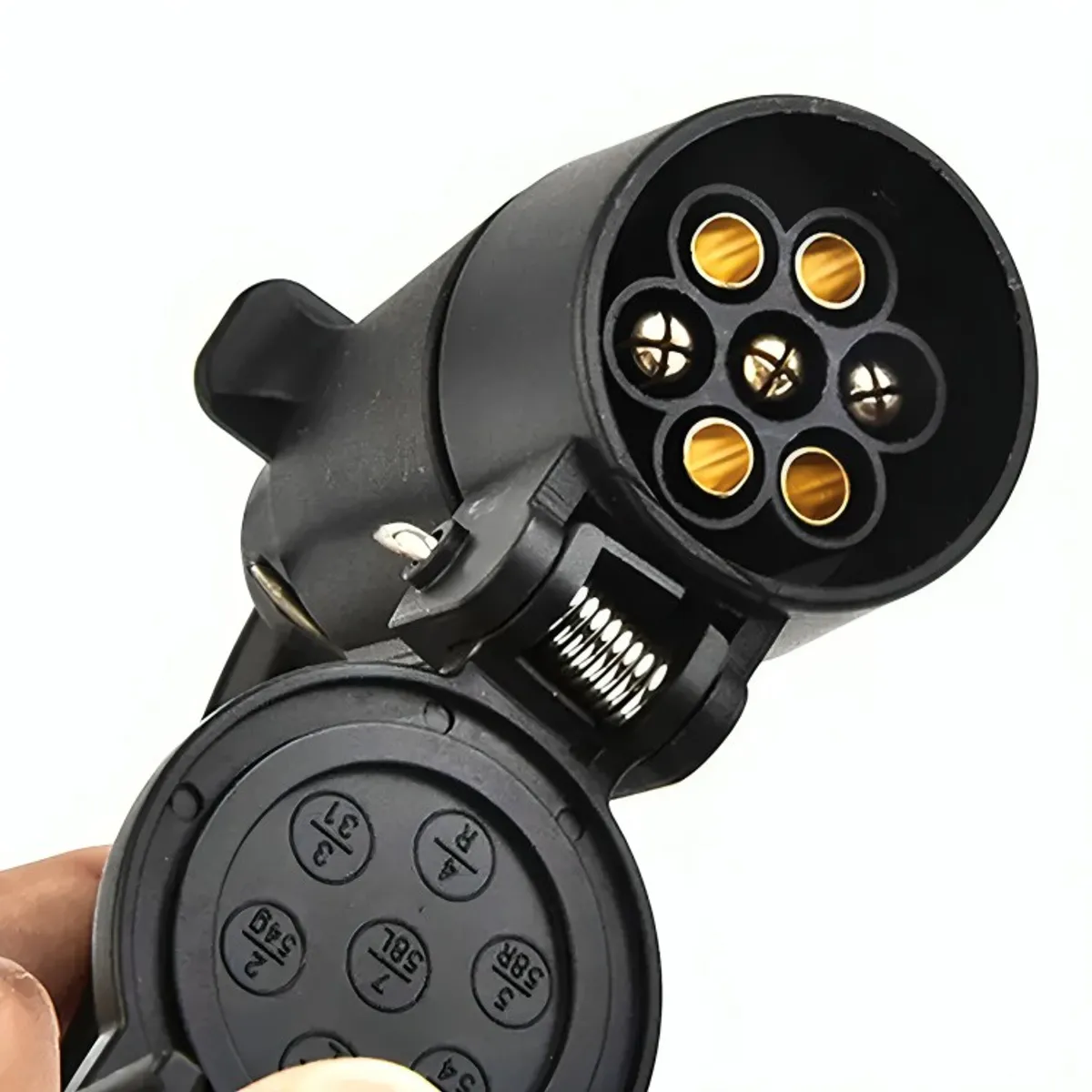 GENERICO - Adaptador Enchufe Vehículo Americano Remolque Europeo 7 pines