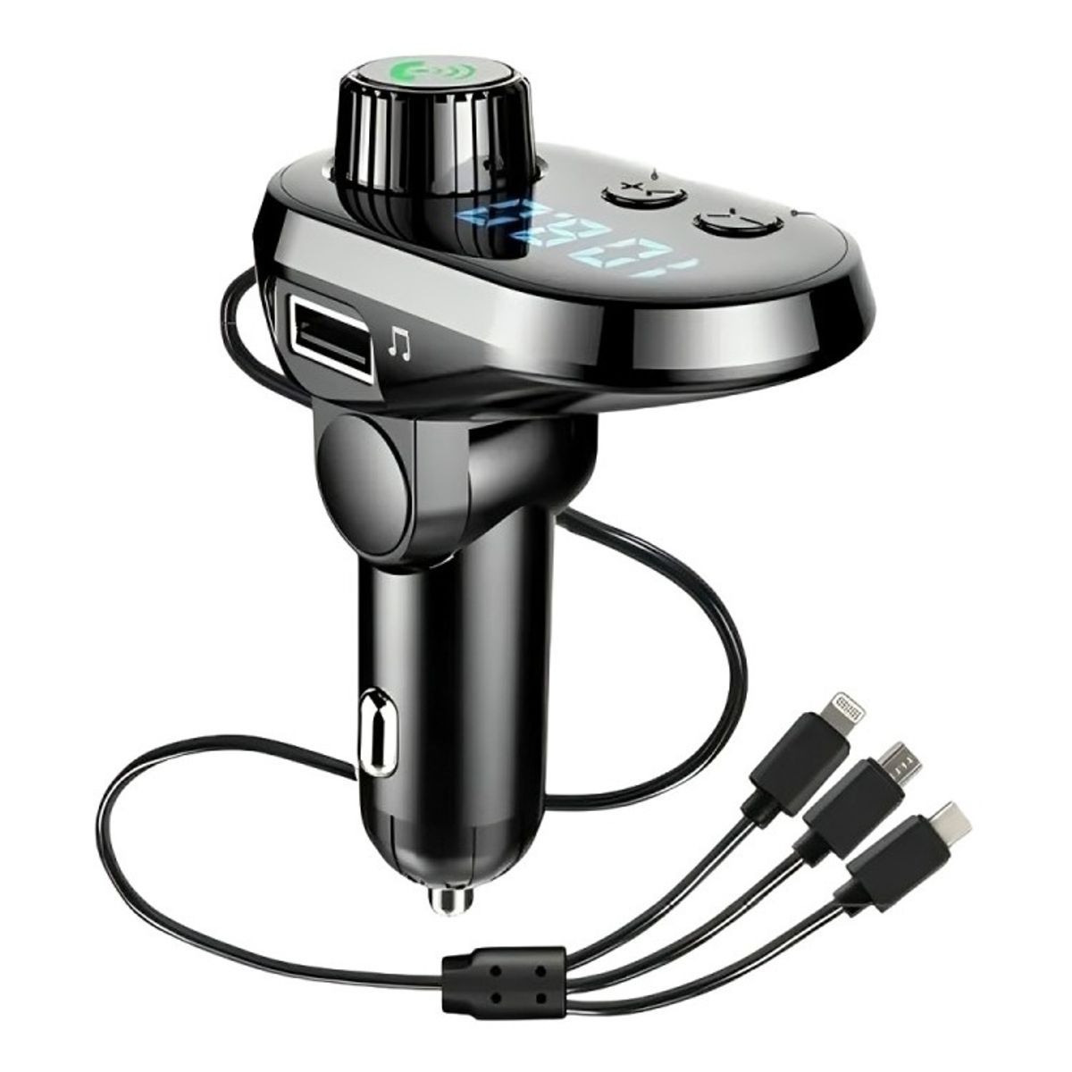 GENERICO - Transmisor 5 En 1 Fm Bluetooth Usb Mp3 Auto