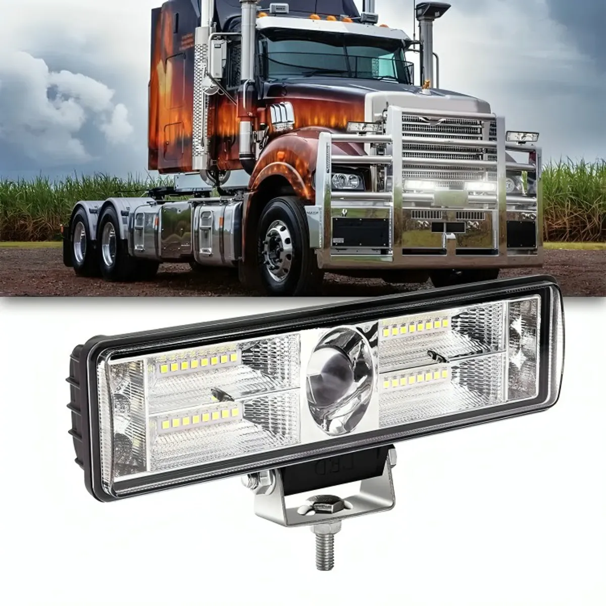 GENERICO - Barra Foco 38 Led 144w Neblinero 12v 24v