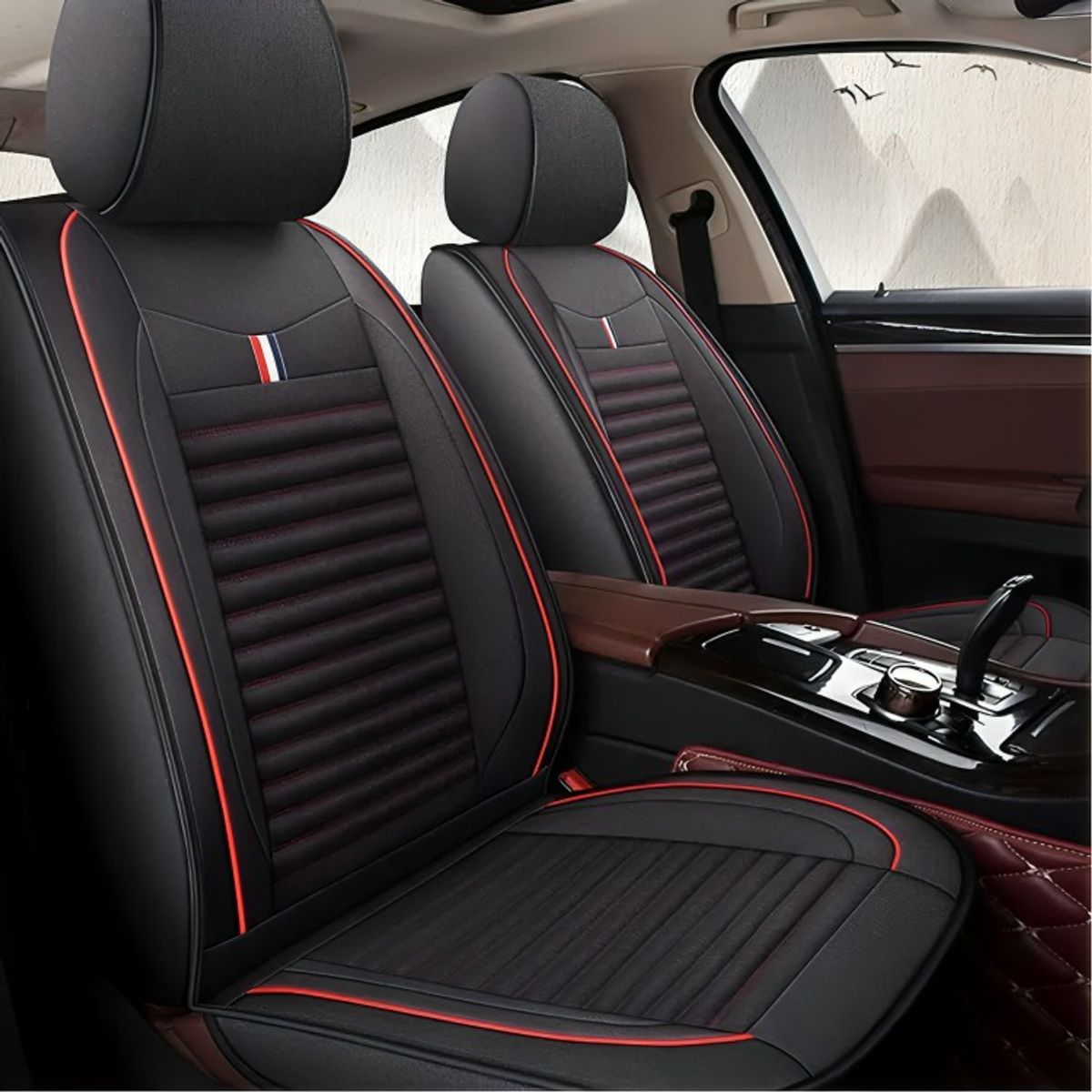 GENERICO - Set 5 Funda Cubre Asiento Universal Tela Forro Asiento